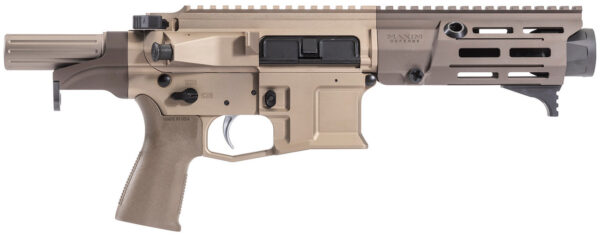 Maxim Defense PDX 505-SPS, 5.56x45mm pistol, 5.5" barrel AR pistol, M-Lok handguard, Arid Brown Cerakote, compact tactical firearm, PDX 505-SPS for sale, best 5.56 pistol, CQB firearm, Maxim Defense PDX review.)*