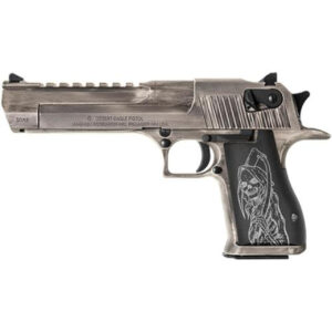 Magnum Research Desert Eagle 50 AE Grim Reaper Tungsten Cerakote Finish, Reaper Grips, 7 Rd Mag