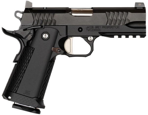 Jacob Grey TWC 9 1911 9mm, 4.25" Barrel, Black, Optic Ready, 17rd