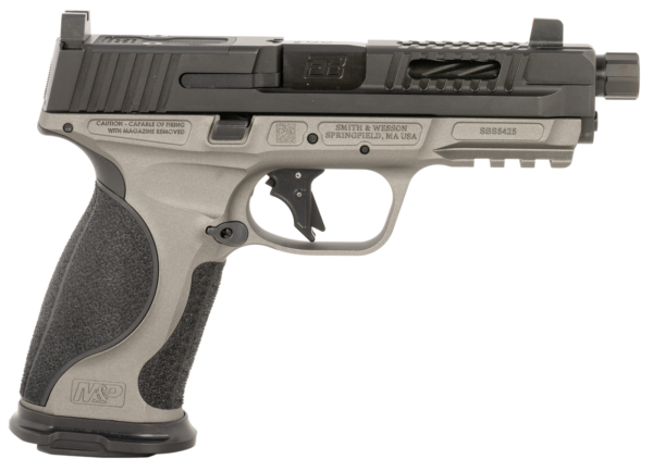Ed Brown Fueled M&P Match 9mm,4.75" Match Grade Threaded Barrel, Black, Optic Cut/Ported/Serrated SS Slide, 19rd