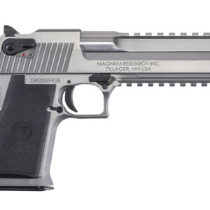 Magnum Research Desert Eagle Mark XIX 44 Remington Magnum, 6" Barrel, Stainless Steel Frame, Black Grip, 7rd
