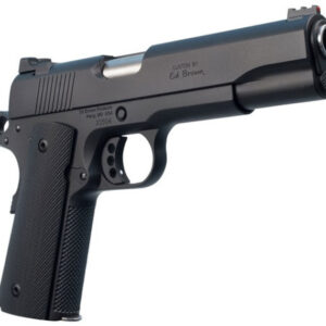 Ed Brown Special Forces1911, Full Size, 45ACP, 5" Barrel, G10 Grips, Black, Thumb Safety, .156 U-Notch Rear Sight, Orange HD XR Front Sight, Recessed Slide Stop, Flattened and Serrated Top of Slide, 7Rd, 2 Magazines