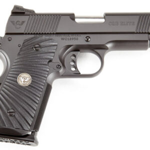 Wilson 1911 CQB Elite Compact 45 ACP, 4" Barrel, G10 Starburst Grip, Black, 7rd