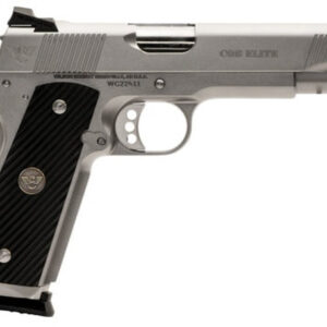 Wilson 1911 CQB Elite 45 ACP, 5" Barrel, G10 Diagonal Grip, Stainless Steel, 8rd