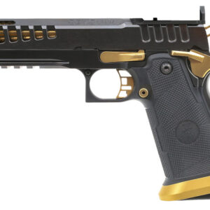 Watchtower Demolitia Elite 9mm, 5" Gold Ported Barrel, Graphite PVD, Gold Accents, 20rd