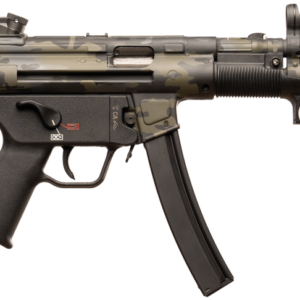 HK SP5 Sports South Exclusive 9mm, 8.86" Barrel, Woodland Camo, Aluminum Rec, 30rd