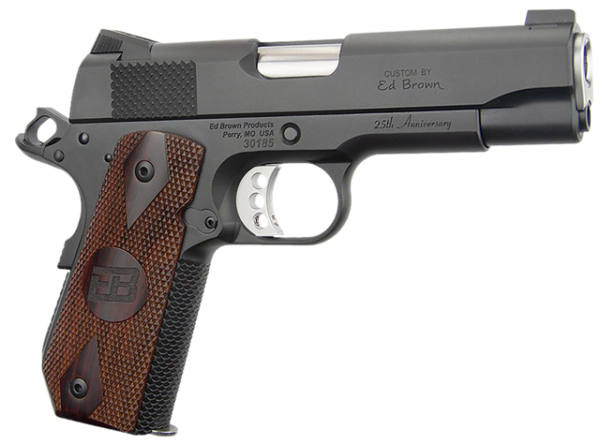 Ed Brown Kobra Carry 1911 45ACP, 4.25" Barrel, Commander Size, Bobtail Frame, Front Night Sight, Cocobolo Grips, Matte Black, 2x7rd Mags