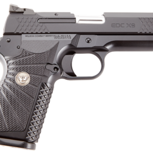 Wilson EDCX9, Compact, 9mm, 4" Barrel, Black Armor Tuff Finish, Green Fiber Optic Sights, Manual Safety, Non-Lightrail, 15Rd