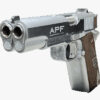 American Precision Second Century Double 1911s 45 ACP, 5" Barrels, Stainless Steel, Wood Grip, 7rd