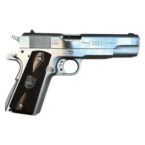 American Precision Second Century Double 1911s 45 ACP, 5" Barrels, Stainless Steel, Wood Grip, 7rd