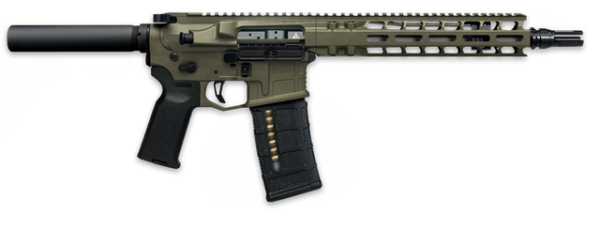 Radian Model 1 223 Wylde, 10.5" Threaded Barrel, Olive Drab Green Cerakote, SBA3 Brace, 30rd