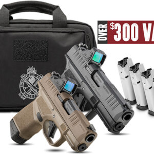 Springfield Hellcat OSP Gear Up Package 9mm, 3" Barrel, Black, Viridian RFX-11 Reflex Sight, Range Bag, 11rd