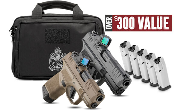 Springfield Hellcat OSP Gear Up Package 9mm, 3" Barrel, Black, Viridian RFX-11 Reflex Sight, Range Bag, 11rd