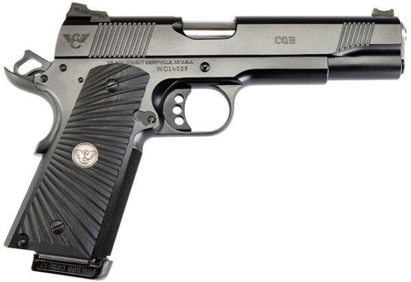 Wilson CQB 1911 45 ACP, 5" Barrel, G10 Starbust, Black, 8rd