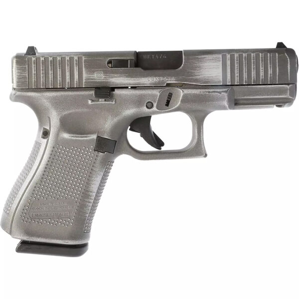 Glock 19 Gen 5 9mm, 4" Barrel, Battleworn Gray, Fixed Sights, 15rd