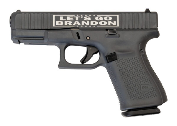 Glock 19 Gen 5 9mm, 4.02" Barrel, "Let's Go Brandon", Gray, Fixed Sights, 15rd