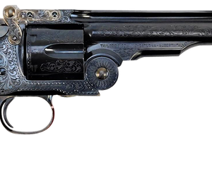 Taylors & Company Top Break Schofield 45 Colt, 7" Barrel, Blued Engraved, Walnut Grip, 6rd