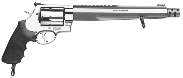 Smith & Wesson 460 XVR 460 S&W Magnum, 10.5" Barrel, Stainless Steel Finish, Rubber Grips, Adjustable Sights, 5Rd