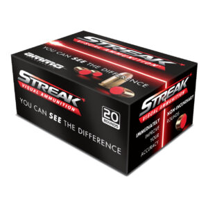 Ammo Inc Streak 9mm, 124gr, Total Metal Coating , Non-Incindiary Red Tracer, 200rd