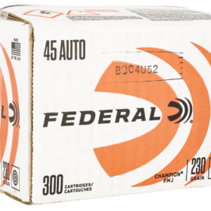 Federal Champion Training 45 ACP, 230gr, FMJ, 300Bx 1Cs