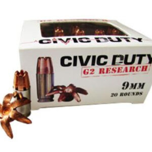 G2 Research Civic Duty 9mm 100gr, Hollow Point 20rd Box
