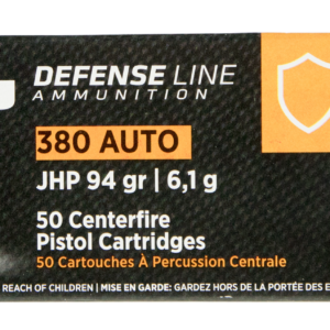 PPU Handgun Defense .380 ACP, 94gr, Jacketed Hollow Point, 50rd