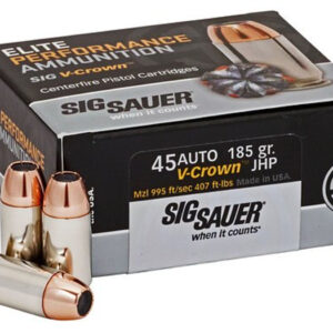 Sig Ammo 45 ACP 185gr, JHP, V-crown, 50rd