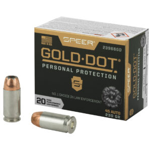 Speer Gold Dot Personal Protection 45 ACP 230gr, Hollow Point 20Bx 10Cs
